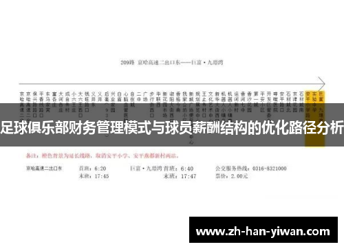 足球俱乐部财务管理模式与球员薪酬结构的优化路径分析